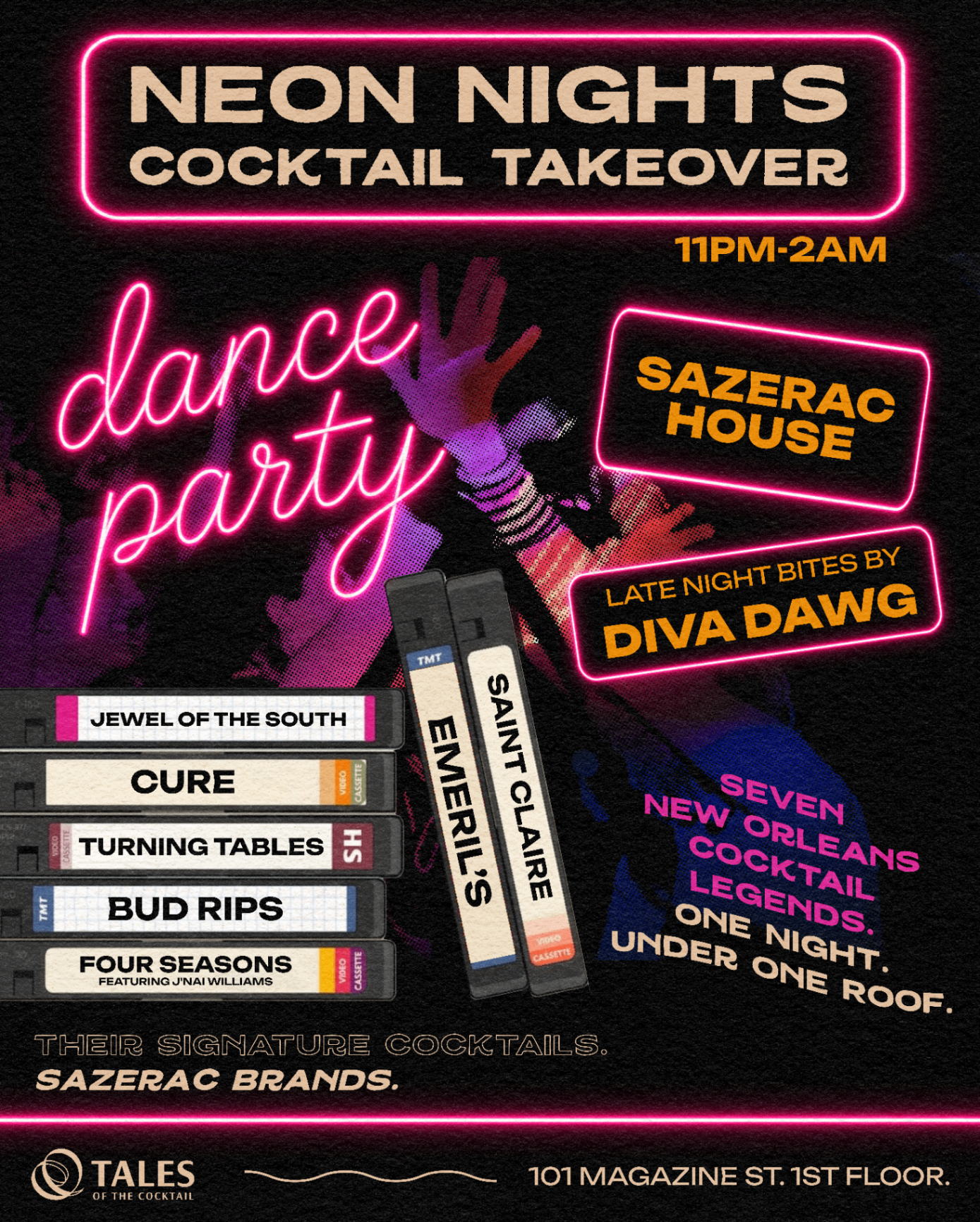 Neon Nights: Cocktail Takeover · MONDAY NIGHT · Sazerac Home Video